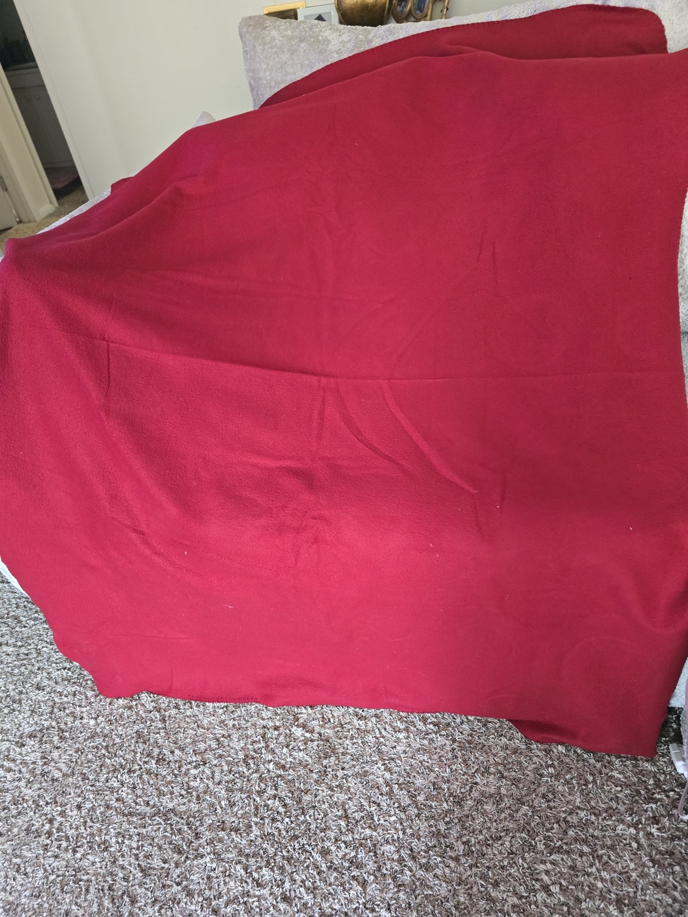 Plush Red Throw Blanket - Cozy Home Accent
